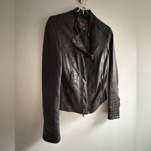 Black Leather Massimo Moto Jacket